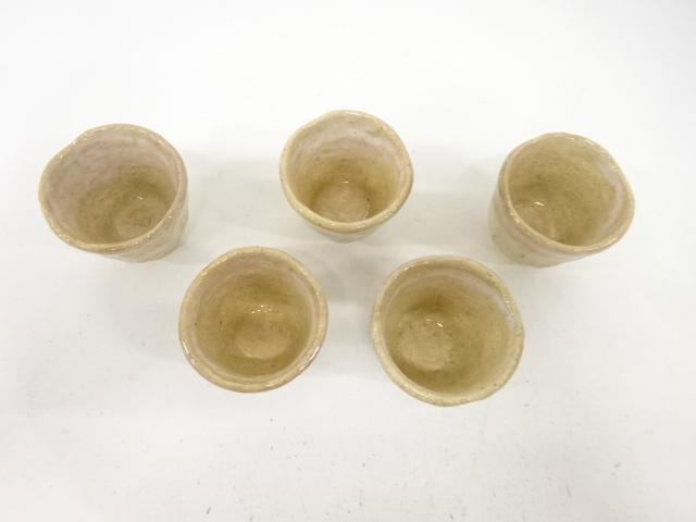  萩焼　十二代　板倉新兵衛造　煎茶碗　5客揃